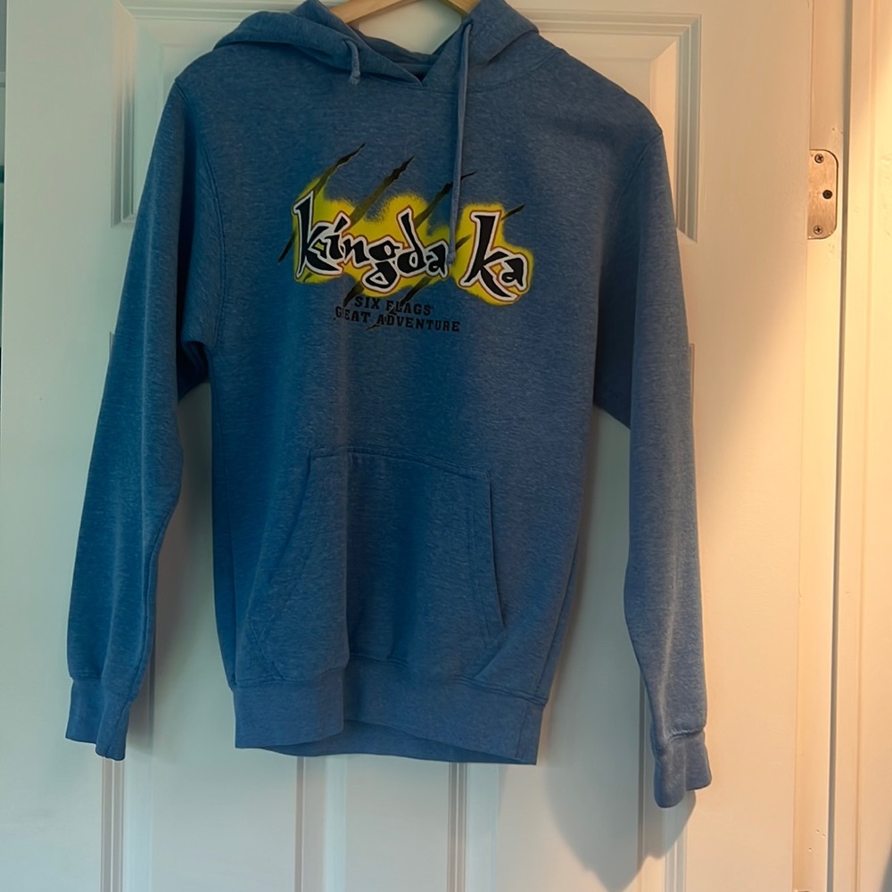 Blue Kingda Ka Six Flags Great Adventure Hoodie Size Small